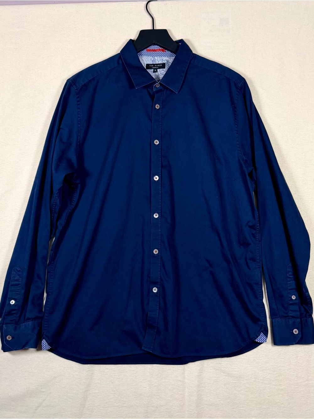 Ted Baker Men’s Navy Long-Sleeve Dress Shirt